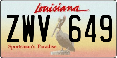 LA license plate ZWV649