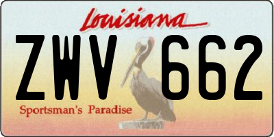 LA license plate ZWV662