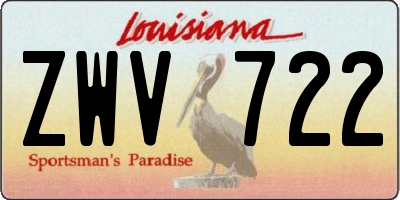 LA license plate ZWV722