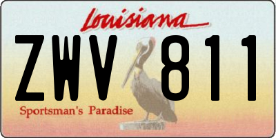 LA license plate ZWV811