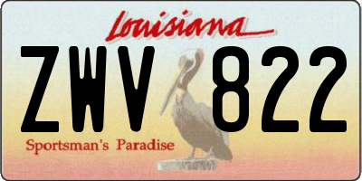 LA license plate ZWV822