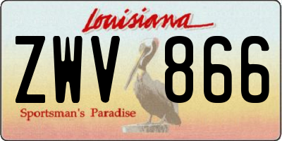 LA license plate ZWV866