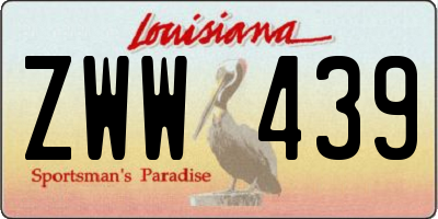 LA license plate ZWW439