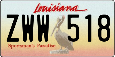 LA license plate ZWW518