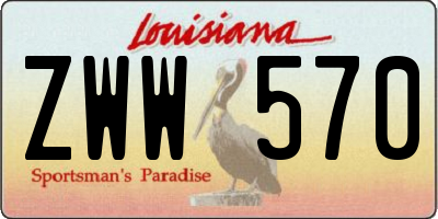 LA license plate ZWW570
