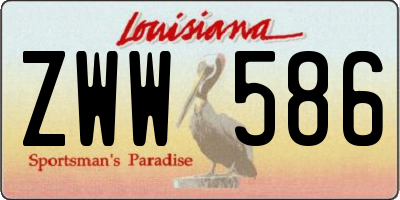 LA license plate ZWW586