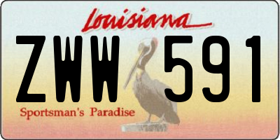 LA license plate ZWW591