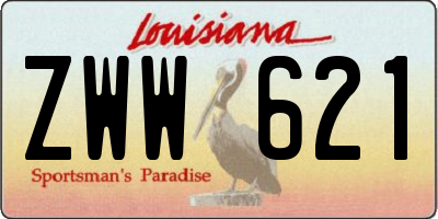 LA license plate ZWW621