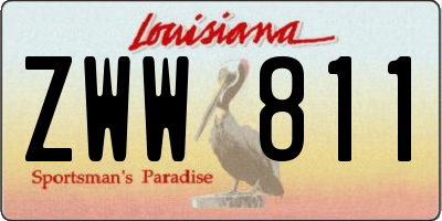LA license plate ZWW811