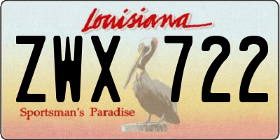 LA license plate ZWX722
