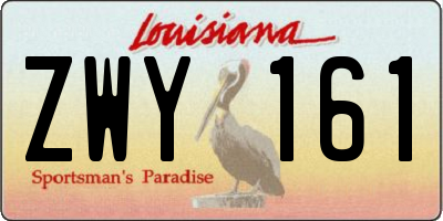 LA license plate ZWY161