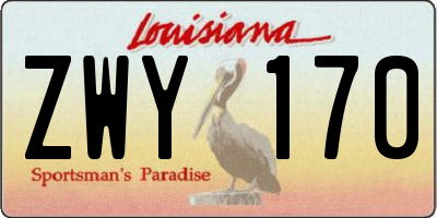 LA license plate ZWY170