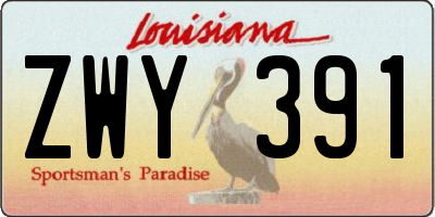 LA license plate ZWY391