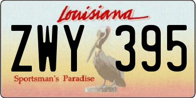 LA license plate ZWY395