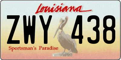 LA license plate ZWY438