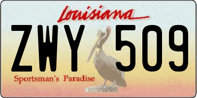 LA license plate ZWY509