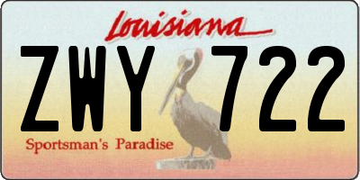 LA license plate ZWY722