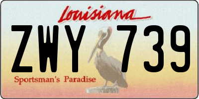 LA license plate ZWY739