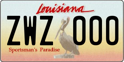 LA license plate ZWZ000