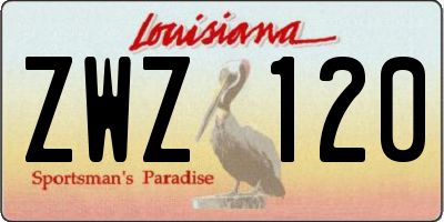 LA license plate ZWZ120
