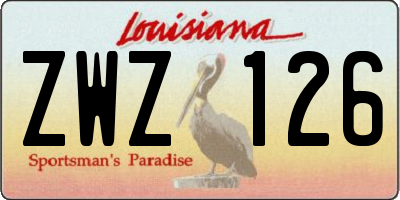LA license plate ZWZ126
