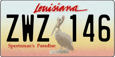 LA license plate ZWZ146