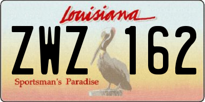 LA license plate ZWZ162