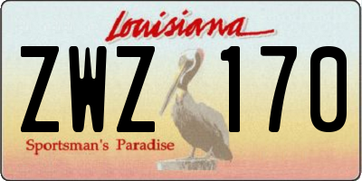 LA license plate ZWZ170