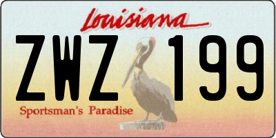 LA license plate ZWZ199