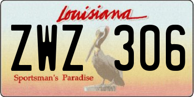 LA license plate ZWZ306