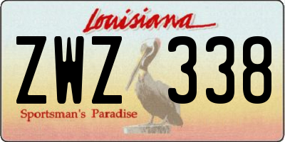 LA license plate ZWZ338