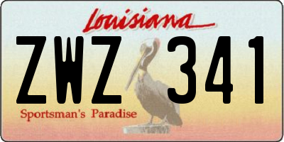 LA license plate ZWZ341