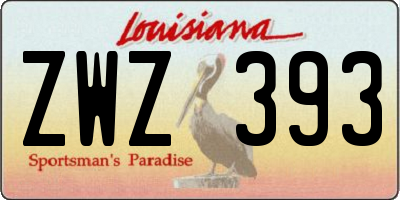 LA license plate ZWZ393