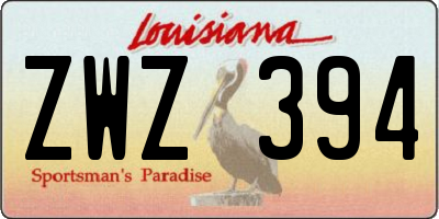 LA license plate ZWZ394