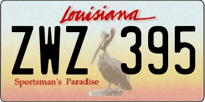 LA license plate ZWZ395