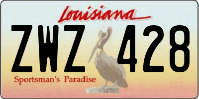 LA license plate ZWZ428