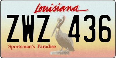 LA license plate ZWZ436