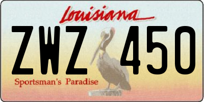 LA license plate ZWZ450