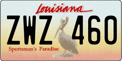 LA license plate ZWZ460