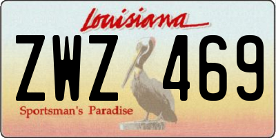 LA license plate ZWZ469