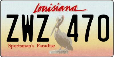 LA license plate ZWZ470