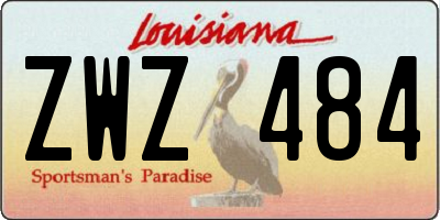 LA license plate ZWZ484