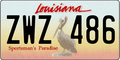 LA license plate ZWZ486