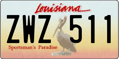 LA license plate ZWZ511