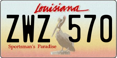 LA license plate ZWZ570