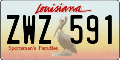 LA license plate ZWZ591