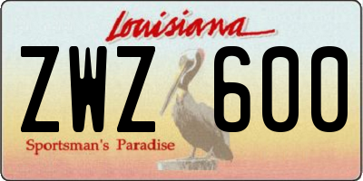 LA license plate ZWZ600