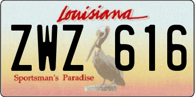 LA license plate ZWZ616