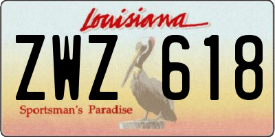 LA license plate ZWZ618