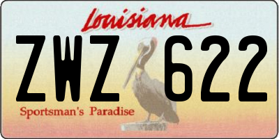 LA license plate ZWZ622